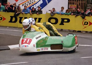 Images Dated 9th December 2018: Dave Saville & Dave Hall (Sabre) 1988 Sidecar TT