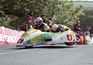 Images Dated 25th April 2021: Dave Saville & Nick Roche (Sabre) 1993 Sidecar TT