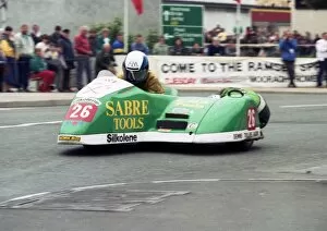 Images Dated 18th October 2017: Dave Saville & Richard Crossley (Sabre) 1989 Sidecar TT