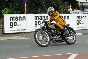 Images Dated 24th August 2013: David Bradwell (Velocette) 2013 Classic TT Parade Lap