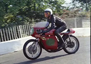 Bultaco Prints: David Catterall (Bultaco) 1972 Lightweight Manx Grand Prix