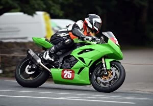 Images Dated 25th August 2016: David Combrick (Kawasaki) 2016 Class A Newcomers Manx Grand Prix