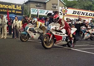 Images Dated 29th October 2016: David Griffith & Johnny Rea (Yamaha) 1987 Junior TT