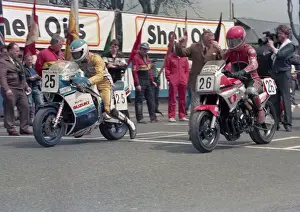 Bill Simpson Prints: David Griffith (Suzuki) and Bill Simpson (Yamaha) 1986 Formula One TT