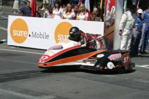 Images Dated 31st May 2008: David Hirst & Paul Lowther (Shelbourne Honda) 2008 Sidecar TT