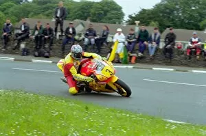 Images Dated 11th July 2011: David Jefferies at Sulby Bridge; 1999 Senior TT