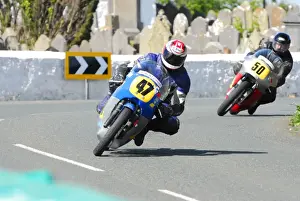 David Lissaman (NRE Seeley) and John A Jones (Matchless) 2015 Pre TT Classic