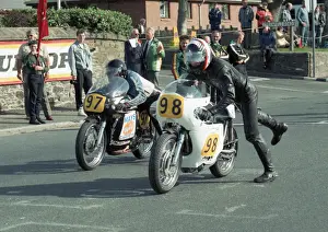 David May (Norton) & Phil Robinson (Seeley BSA) 1989 Senior Classic Manx Grand Prix
