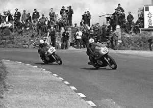 Images Dated 14th November 2016: David Williams (Norton) and Carl Ward (Norton) 1966 Senior TT