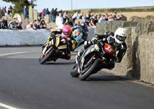 Southern 100 Collection: Davy Morgan (BMW) and Brendan Fargher (Suzuki) 2018 Southern 100