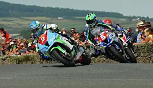 Dean Harrison (Kawasaki) and Ivan Lintin (Kawasaki) 2016 Southern 100