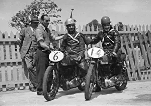 Excelsior Prints: Bill Dehany & Monty Lockwood (Excelsior) 1948 Lightweight Clubman TT