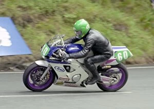 Images Dated 16th September 2011: Denis Gallagher leaving Ramsey Hairpin: 2000 Lightweight TT