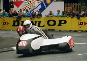 Images Dated 22nd August 2021: Denis Matthewman & David Snape (Jacobs) 1988 Sidecar TT