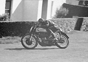 Images Dated 26th September 2021: Dennis Christian (Norton) 1951 Senior Manx Grand Prix