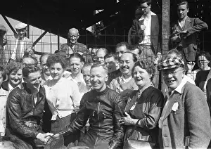 Frank Fox Prints: Dennis Christian (Norton) and Frank Fox (Norton) 1953 Junior Manx Grand Prix