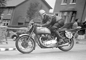 Images Dated 5th January 2022: Dennis Gallagher (Triumph) 1952 Senior Manx Grand Prix
