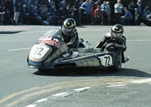 Images Dated 19th July 2020: Dennis Holmes & Steve Bagnall (Ireson Yamaha) 1981 Sidecar TT