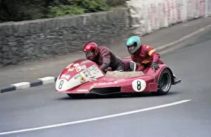 Images Dated 16th December 2021: Dennis Keen & Colin Hardman (Yamaha) 1983 Sidecar TT