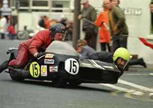 Images Dated 12th October 2018: Dennis Keen & R Worrall (Konig) 1974 750sc TT