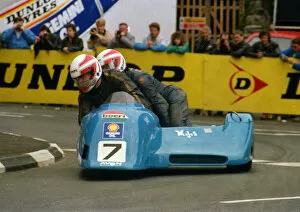 Images Dated 29th June 2019: Dennis Plummer & Brian Marris (Ireson Yamaha) 1988 Sidecar TT