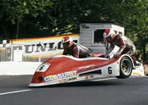 Derek Bayley flies Ballaugh Bridge: 1983 Sidecar TT