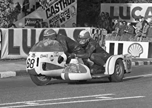 Images Dated 16th June 2022: Derek Bayley & M Halsall (Weslake) 1973 750 Sidecar TT