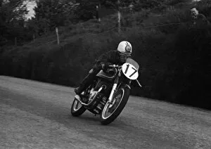 Images Dated 17th October 2018: Derek Ennett (Matchless) 1955 Senior TT