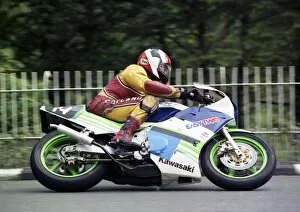 Images Dated 11th January 2018: Derek Glass (Kawasaki) 1990 Supersport 400 TT