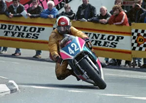 Images Dated 8th July 2020: Derek Glass (Yamaha) 1990 Junior TT