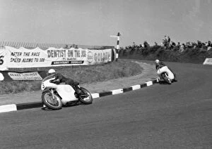 Images Dated 17th June 2016: Derek Minter (Norton) & Mike Hailwood (AJS) 1961 Junior TT