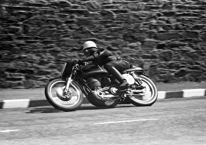 Images Dated 7th October 2016: Derek Powell (AJS) 1957 Junior TT