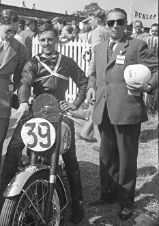 Images Dated 17th August 2021: Derek Powell (BSA) 1953 Junior Clubman TT