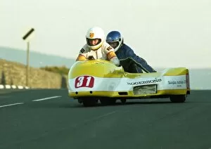 Derek Rumble jnr & Doug Jewell (Rumble Yamaha) 1990 Sidecar TT