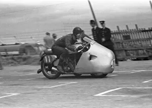 Images Dated 30th October 2015: Derek Yorke & George Tyler (Norton) 1957 Sidecar TT