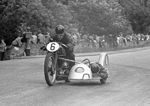 Derek Yorke & George Tyler (Norton) 1954 Sidecar TT