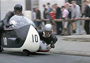 Images Dated 13th December 2021: Derek Yorke & John Chisnall (Triton) 1966 Sidecar TT