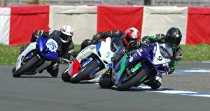 Images Dated 16th April 2016: Derran Slous (Suzuki) Brendan Fargher (Suzuki) David Quine (Yamaha) April; Jurby