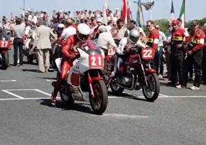 Derrick Bates (Honda) and Manfred Stengl (Honda) 1984 Production TT