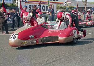 Images Dated 16th January 2020: Derry Casson & Paul Chappel (Suzuki) 1987 Sidecar TT