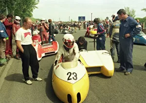 Des Founds Gallery: Des Founds & Gary Irlam (REA Suzuki) 1987 Sidecar TT
