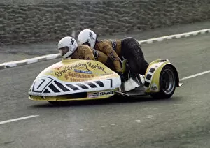 Images Dated 5th January 2019: Dick Greasley & John Parkins (Yamaha) 1980 Sidecar TT