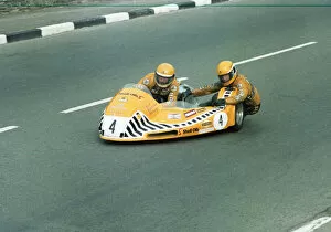 Images Dated 13th June 2021: Dick Greasley & Stuart Atkinson (Busch Yamaha) 1982 Sidecar TT