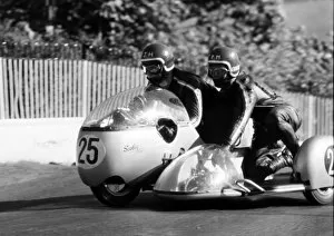 Images Dated 9th February 2018: Dick Hawes & John Mann (Seeley) 1968 Sidecar TT