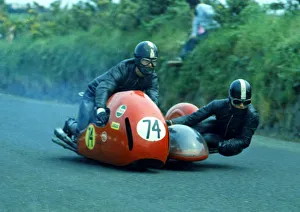 Images Dated 18th October 2018: Dick Maplethorpe & J Coaten (Triumph) 1970 750cc Sidecar TT