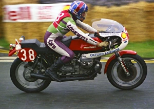 Images Dated 13th August 2016: Doug Lunn (Guzzi) 1977 Formula One TT