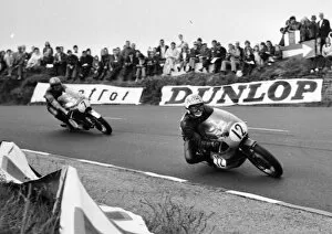 Charlie Sanby Gallery: Dudley Robinson (Yamaha) and Charlie Sanby (Seeley Norton) 1971 Formula 750 TT