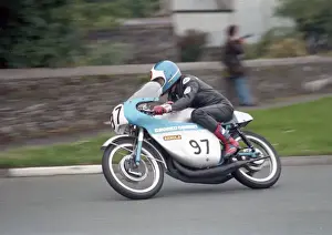 Eddie Crooks Prints: Eddie Crooks (Crooks Suzuki) 1987 Junior Classic Manx Grand Prix