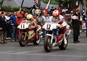 Eddie Laycock and Carl Fogarty (Honda) 1989 Formula One TT