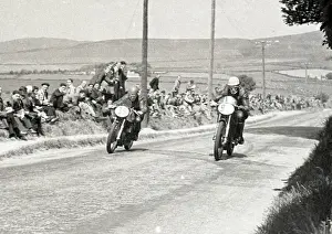 Eddie Stidolph (Norton) and Syd Lawton (AJS) 1951 Senior TT